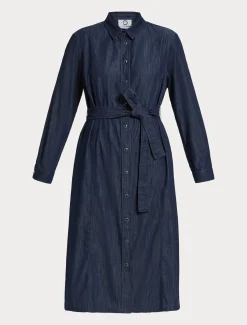 Marina Rinaldi Abiti | Abiti*Abito chemisier in denim leggero BLUNOTTE