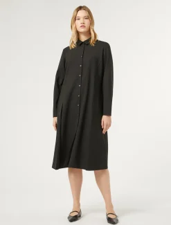 Marina Rinaldi Abiti | Abiti*Abito chemisier in gabardina NERO