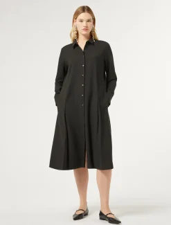 Marina Rinaldi Abiti | Abiti*Abito chemisier in gabardina NERO