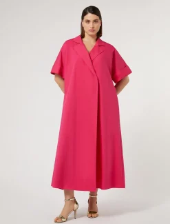 Marina Rinaldi Abiti | Abiti*Abito chemisier in popeline FUXIA