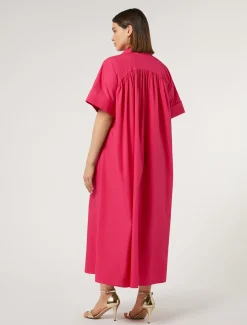 Marina Rinaldi Abiti | Abiti*Abito chemisier in popeline FUXIA