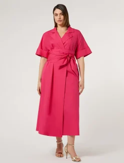Marina Rinaldi Abiti | Abiti*Abito chemisier in popeline FUXIA