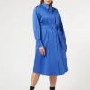 Marina Rinaldi Abiti | Abiti*Abito chemisier in raso stretch BLUCINA
