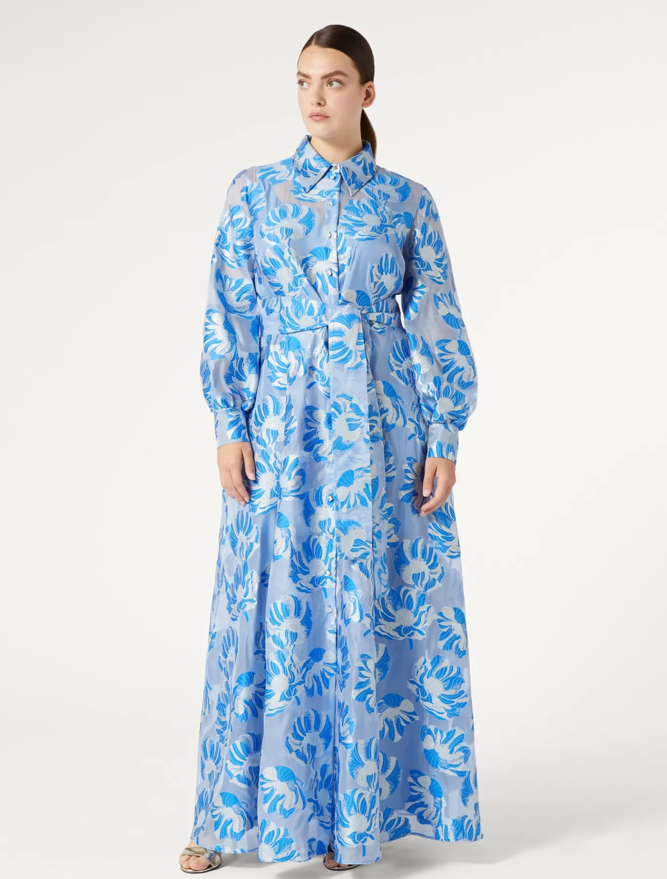 Marina Rinaldi Abiti | Abiti*Abito chemisier in seta BLUETTE