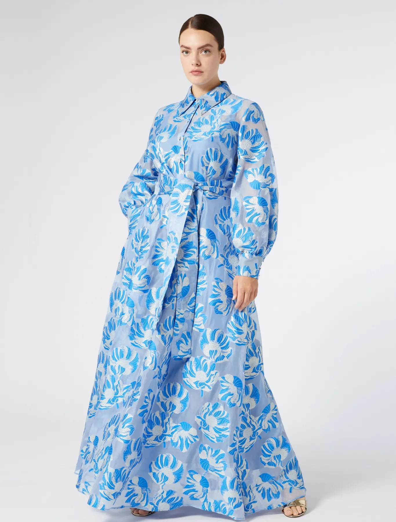 Marina Rinaldi Abiti | Abiti*Abito chemisier in seta BLUETTE