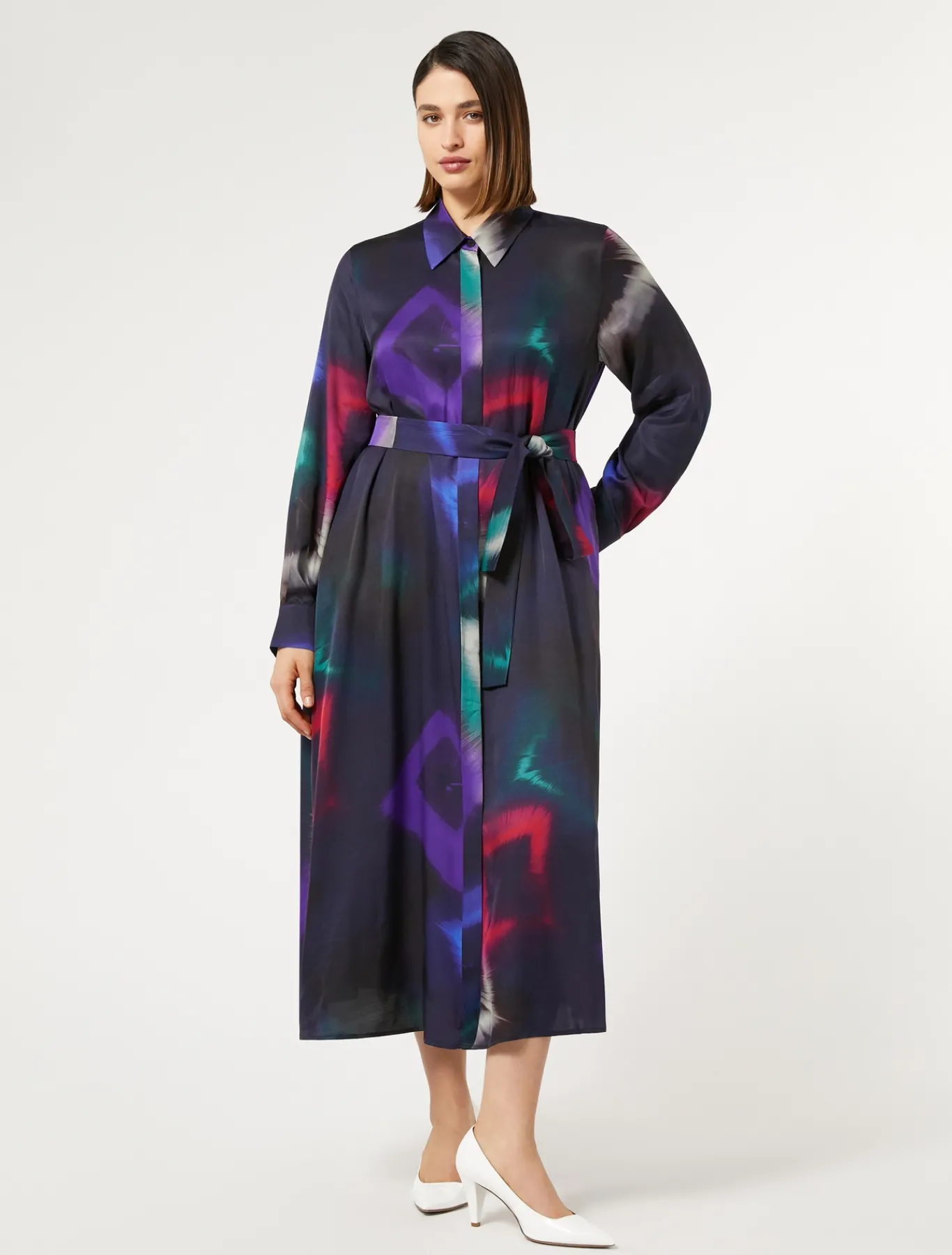 Marina Rinaldi Abiti | Abiti*Abito chemisier in twill NERO