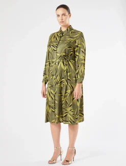 Marina Rinaldi Abiti | Abiti*Abito chemisier in twill VERDEMUSCHIO