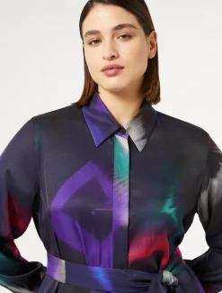 Marina Rinaldi Abiti | Abiti*Abito chemisier in twill NERO