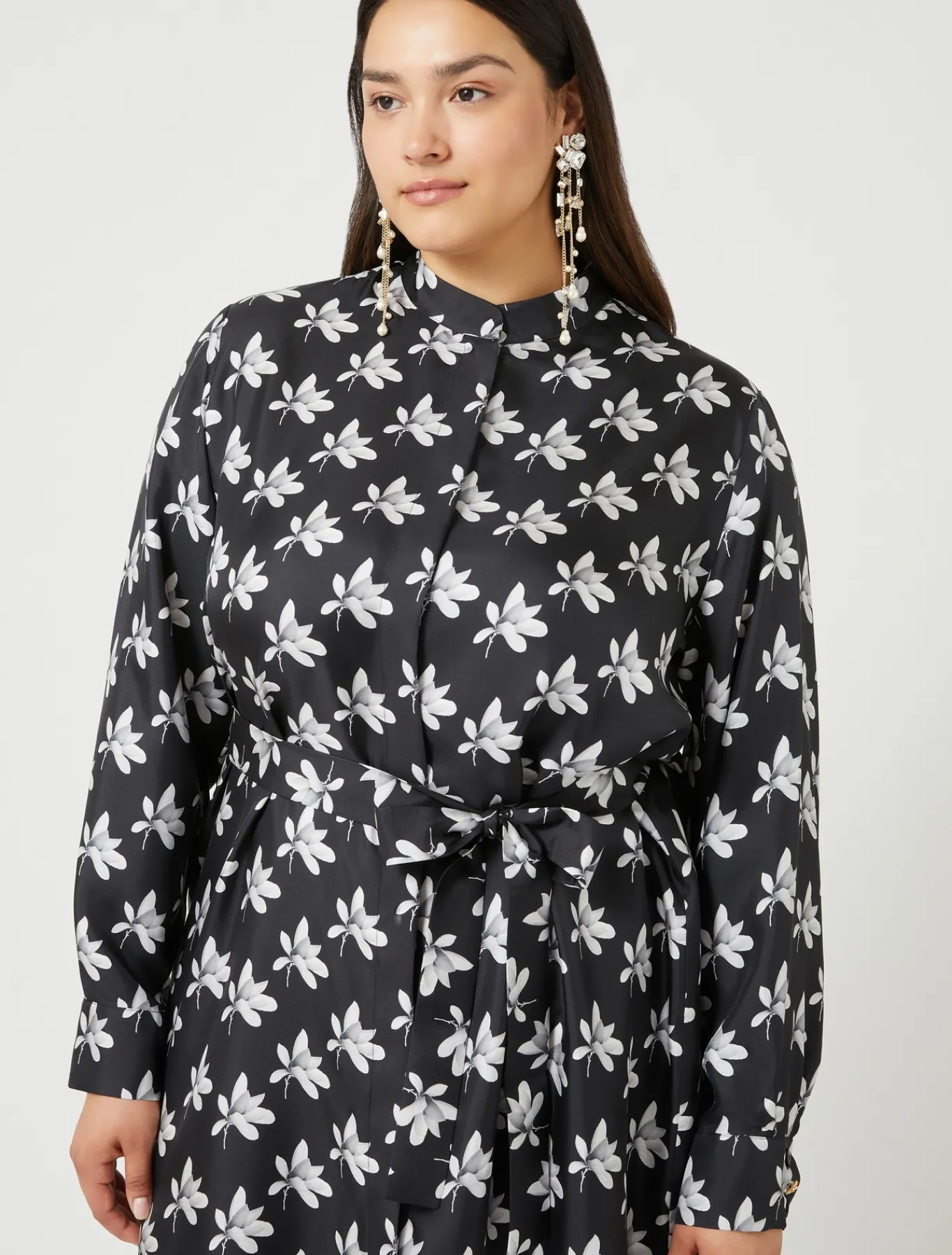 Marina Rinaldi Abiti | Abiti*Abito chemisier in twill NERO