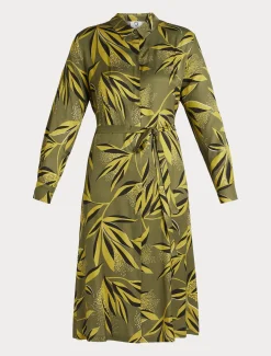 Marina Rinaldi Abiti | Abiti*Abito chemisier in twill VERDEMUSCHIO