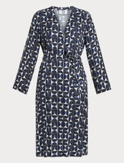 Marina Rinaldi Abiti | Abiti*Abito chemisier in twill BLUMARINO