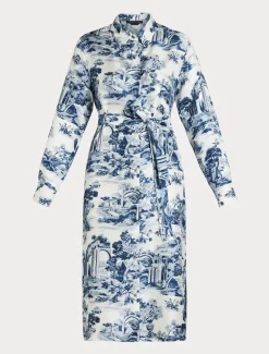Marina Rinaldi Abiti | Abiti*Abito chemisier in twill BIANCOBLU