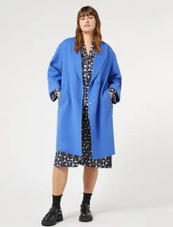 Marina Rinaldi Abiti | Abiti*Abito chemisier in twill BLUMARINO