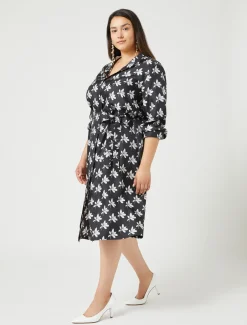 Marina Rinaldi Abiti | Abiti*Abito chemisier in twill NERO