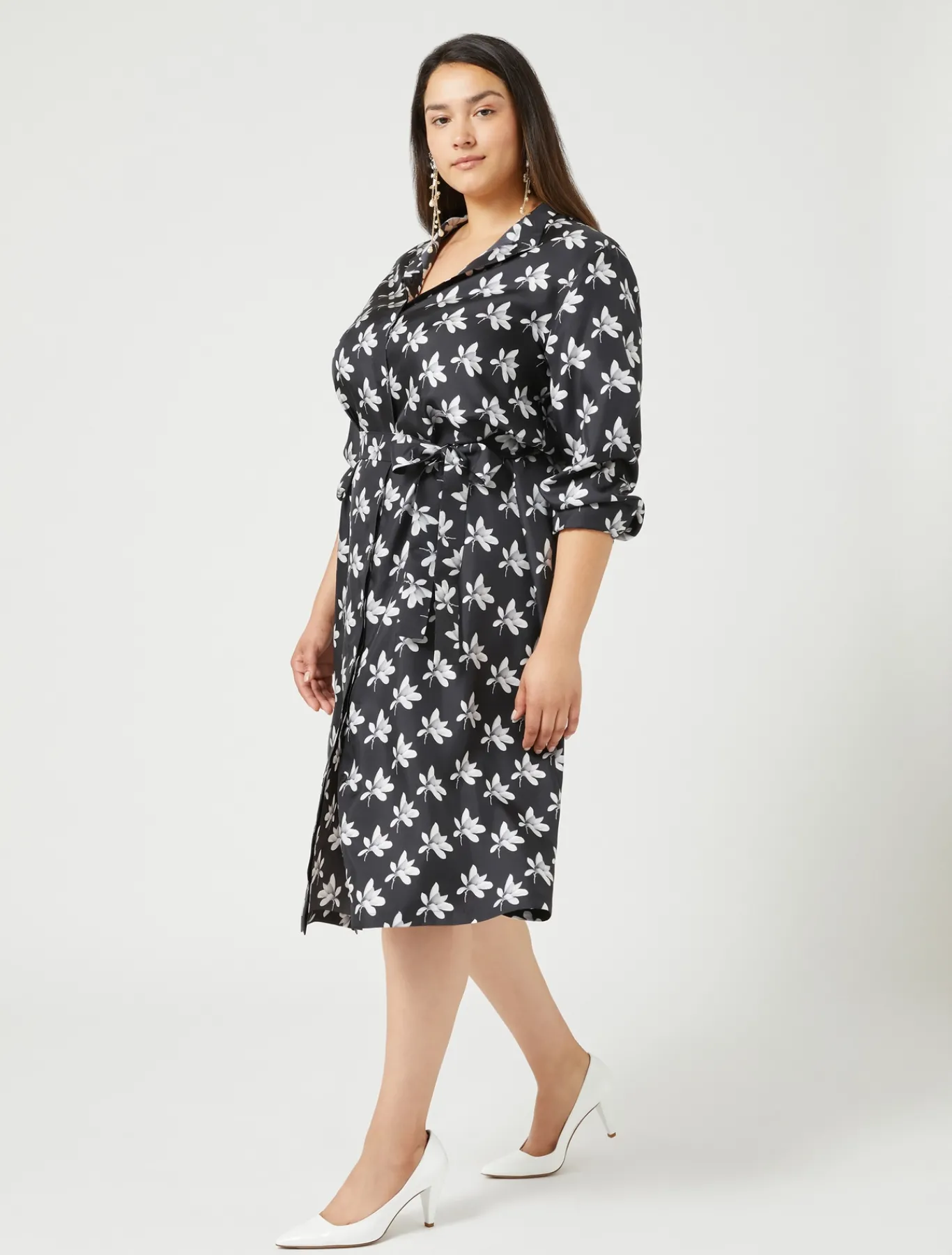 Marina Rinaldi Abiti | Abiti*Abito chemisier in twill NERO