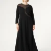 Marina Rinaldi Abiti | Abiti*Abito in cady con tulle NERO