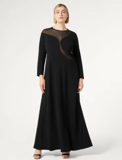 Marina Rinaldi Abiti | Abiti*Abito in cady con tulle NERO