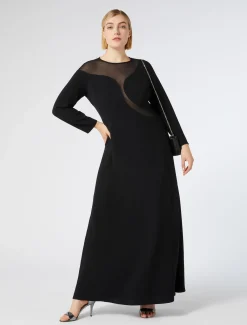 Marina Rinaldi Abiti | Abiti*Abito in cady con tulle NERO