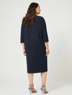 Marina Rinaldi Abiti | Abiti*Abito in cady di triacetato BLUNOTTE