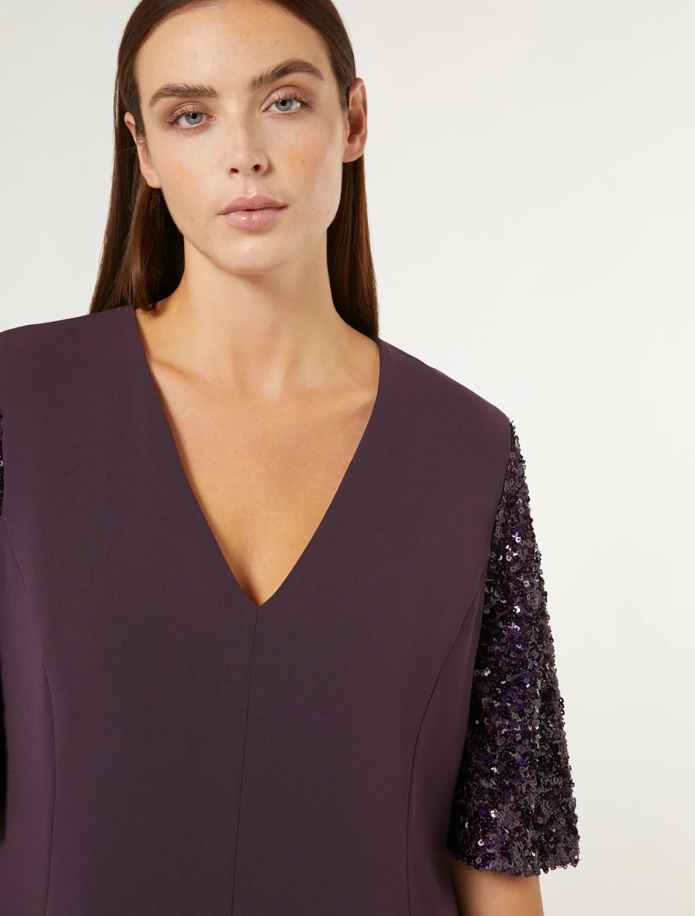 Marina Rinaldi Abiti | Abiti*Abito in cady triacetato BORDEAUX
