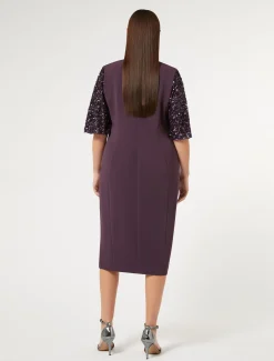 Marina Rinaldi Abiti | Abiti*Abito in cady triacetato BORDEAUX