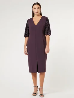 Marina Rinaldi Abiti | Abiti*Abito in cady triacetato BORDEAUX