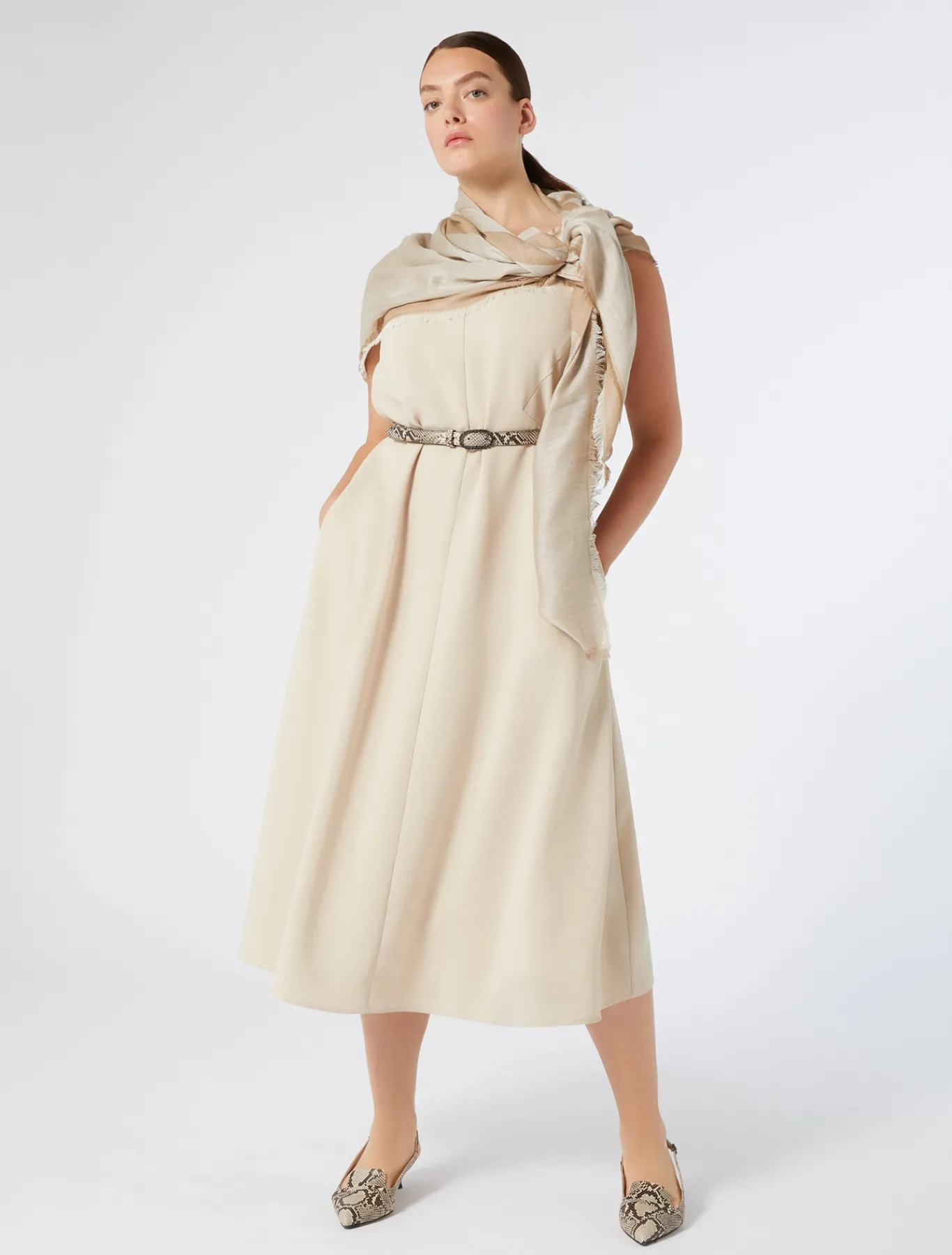 Marina Rinaldi Abiti | Abiti*Abito in cady triacetato BEIGE