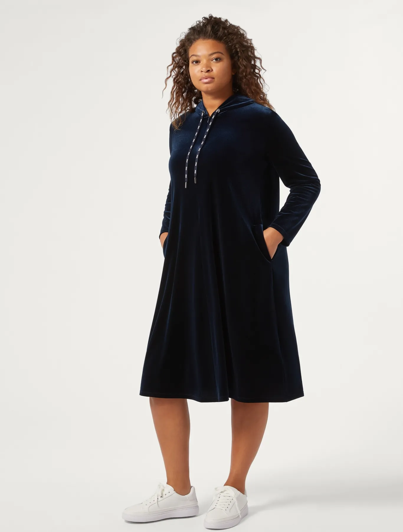 Marina Rinaldi Abiti | Abiti*Abito in ciniglia stretch BLUNOTTE