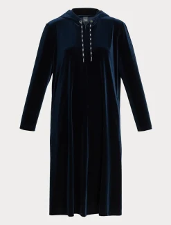 Marina Rinaldi Abiti | Abiti*Abito in ciniglia stretch BLUNOTTE