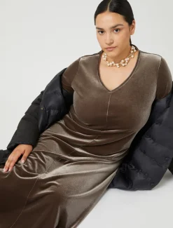 Marina Rinaldi Abiti | Abiti*Abito in ciniglia stretch ROCCIA
