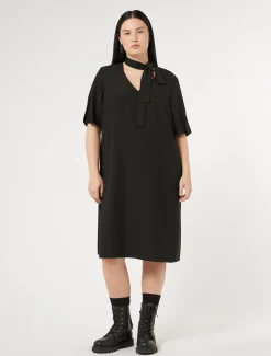 Marina Rinaldi Abiti | Abiti*Abito in crêpe di envers satin NERO