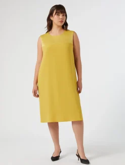 Marina Rinaldi Abiti | Abiti*Abito in crêpe envers satin ORO