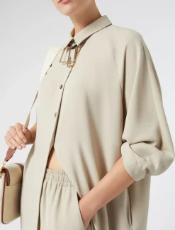 Marina Rinaldi Abiti | Abiti*Abito in crêpe envers satin BEIGE