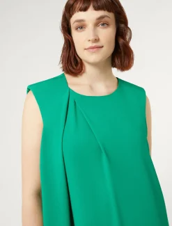 Marina Rinaldi Abiti | Collezione Elegante*Abito in crêpe envers satin VERDEBANDIERA