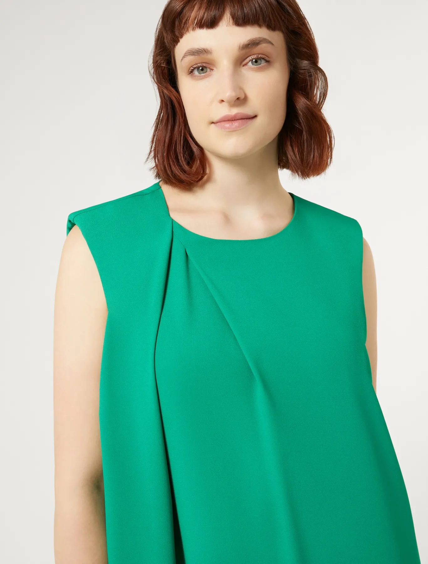Marina Rinaldi Abiti | Collezione Elegante*Abito in crêpe envers satin VERDEBANDIERA