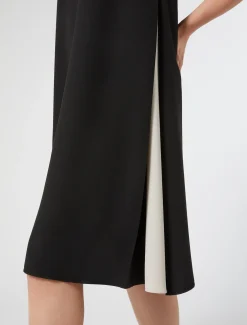 Marina Rinaldi Abiti | Abiti*Abito in crêpe envers satin NERO