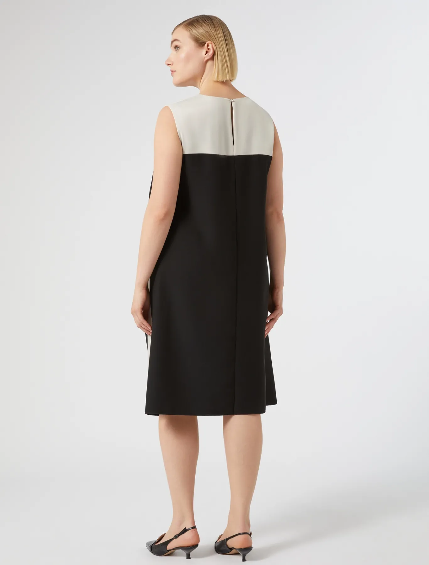 Marina Rinaldi Abiti | Abiti*Abito in crêpe envers satin NERO