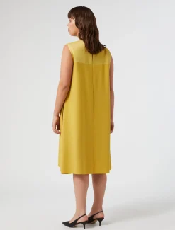 Marina Rinaldi Abiti | Abiti*Abito in crêpe envers satin ORO