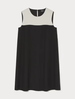 Marina Rinaldi Abiti | Abiti*Abito in crêpe envers satin NERO