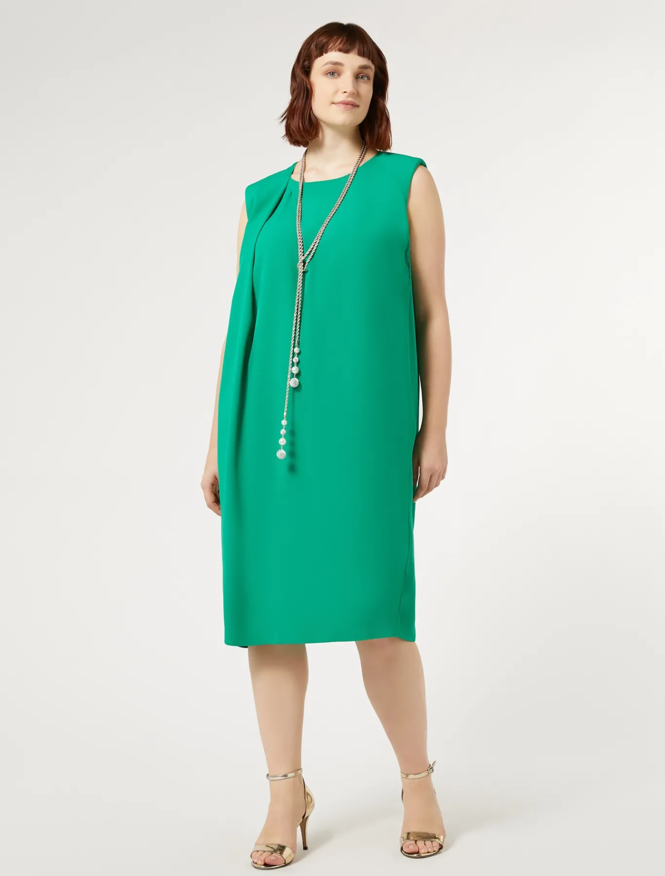Marina Rinaldi Abiti | Collezione Elegante*Abito in crêpe envers satin VERDEBANDIERA