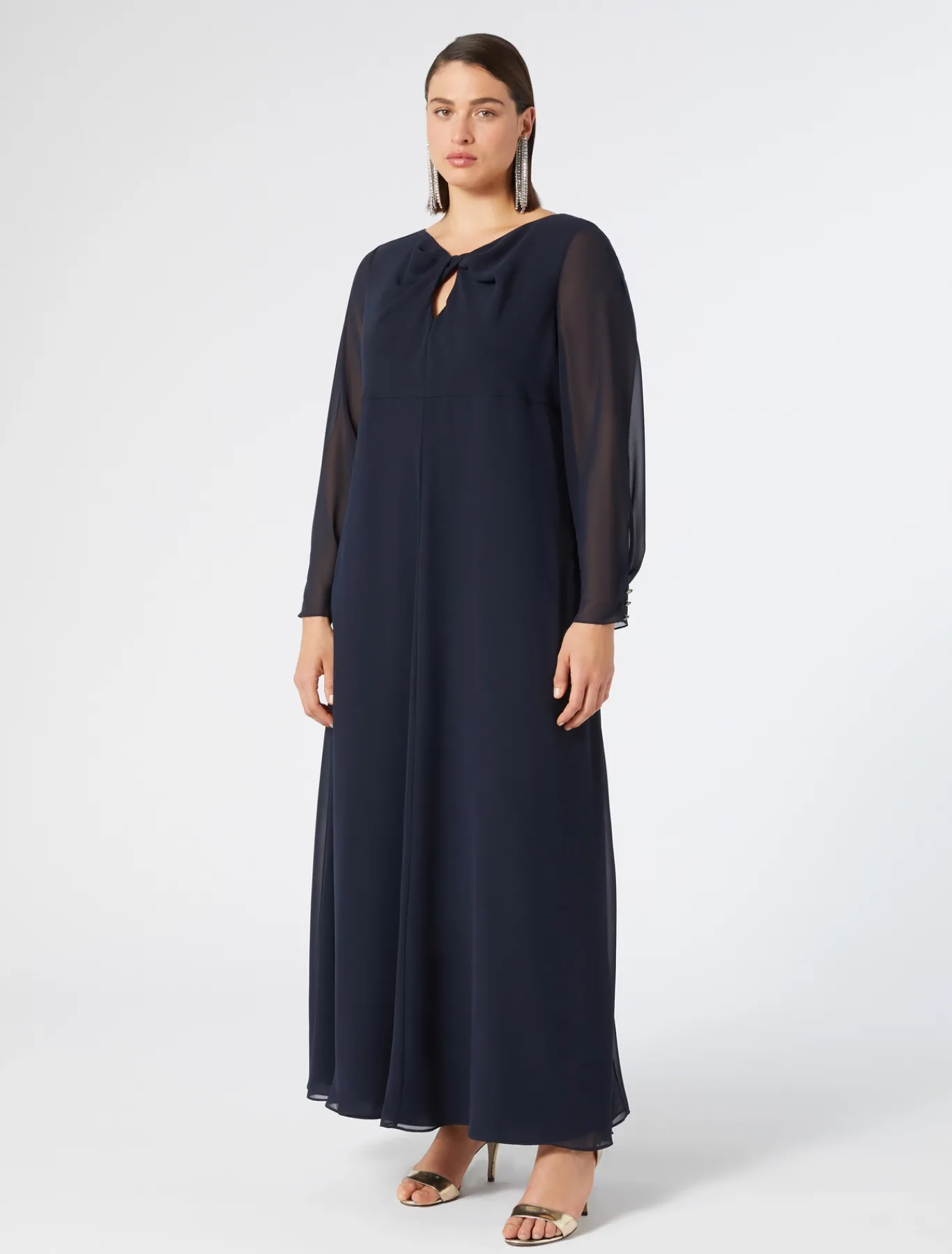 Marina Rinaldi Abiti | Abiti*Abito in crêpe georgette BLUNOTTE