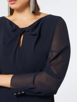 Marina Rinaldi Abiti | Abiti*Abito in crêpe georgette BLUNOTTE