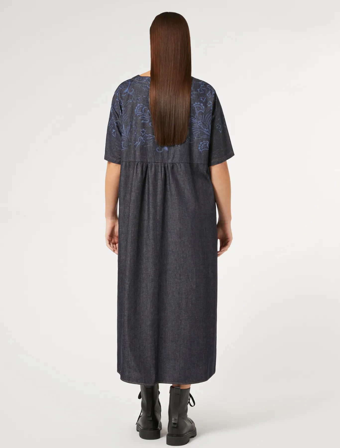 Marina Rinaldi Abiti | Abiti*Abito in denim con ricamo BLU