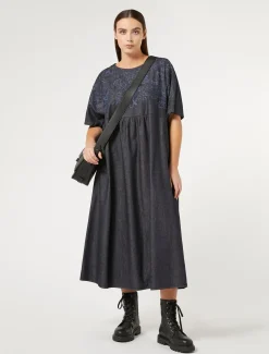 Marina Rinaldi Abiti | Abiti*Abito in denim con ricamo BLU