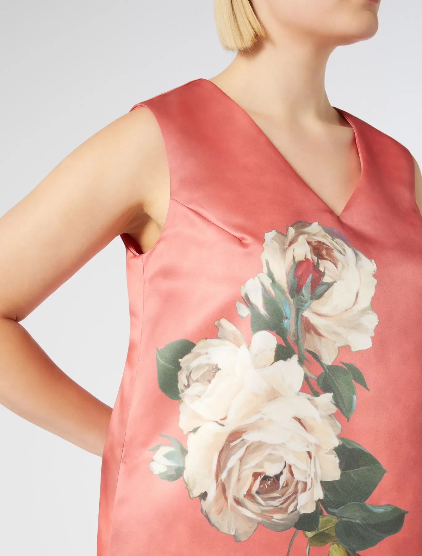 Marina Rinaldi Abiti | Selezione Elegante*Abito in duchesse con stampa CORALLO