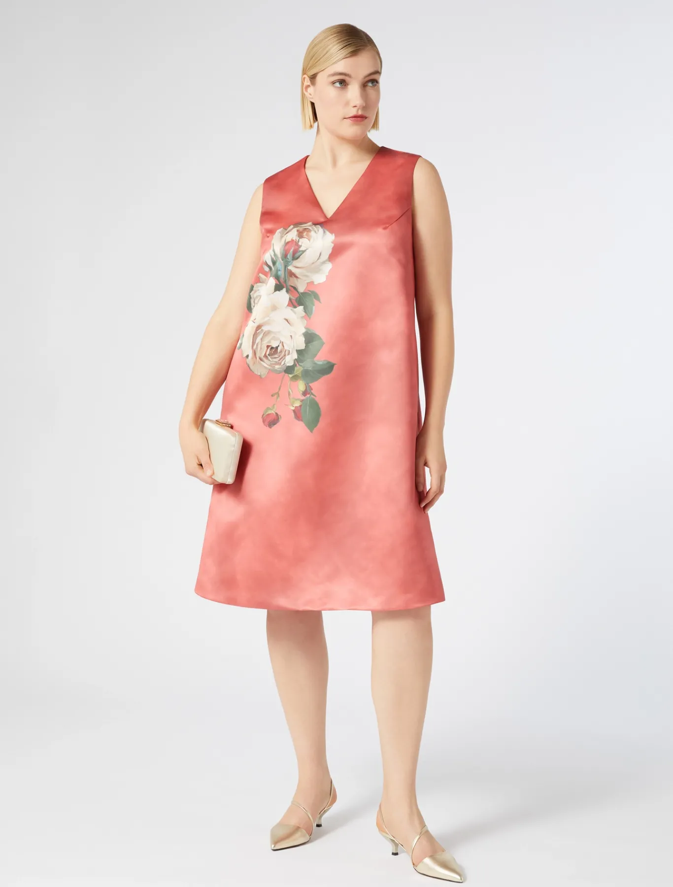 Marina Rinaldi Abiti | Selezione Elegante*Abito in duchesse con stampa CORALLO