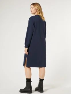 Marina Rinaldi Abiti | Abiti*Abito in felpa di cotone stretch BLU