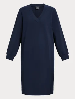 Marina Rinaldi Abiti | Abiti*Abito in felpa di cotone stretch BLU