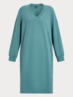 Marina Rinaldi Abiti | Abiti*Abito in felpa di cotone stretch VERDESALVIA