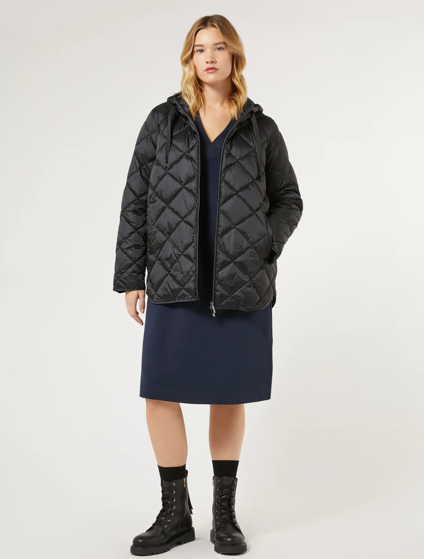 Marina Rinaldi Abiti | Abiti*Abito in felpa di cotone stretch BLU